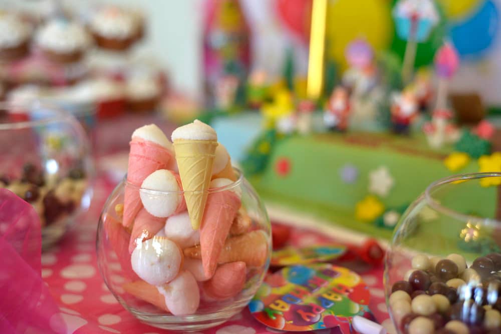 Catering y bebidas con menú para niños